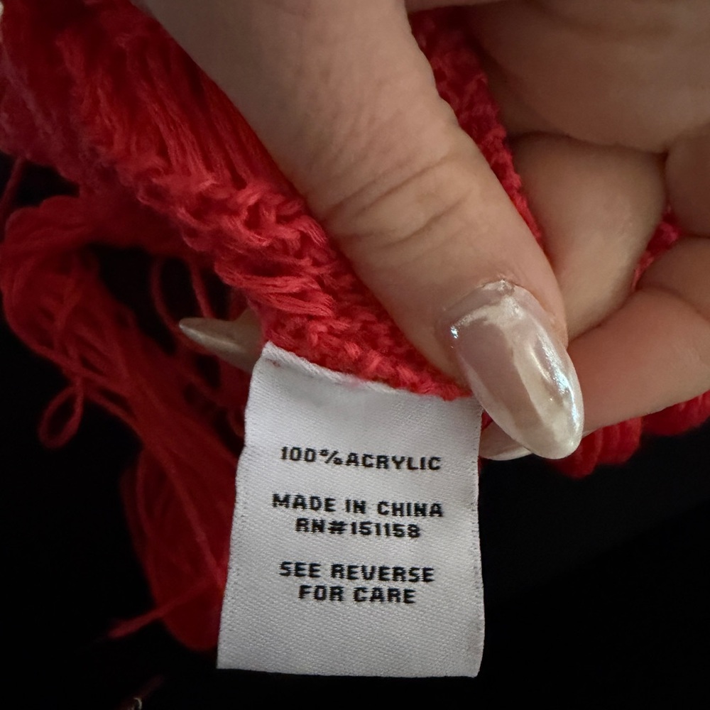 525 America Red Knit Swim Coverup - Picture 9 of 11